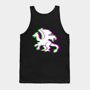 Retro Glitch Fantasy Dragon Tank Top